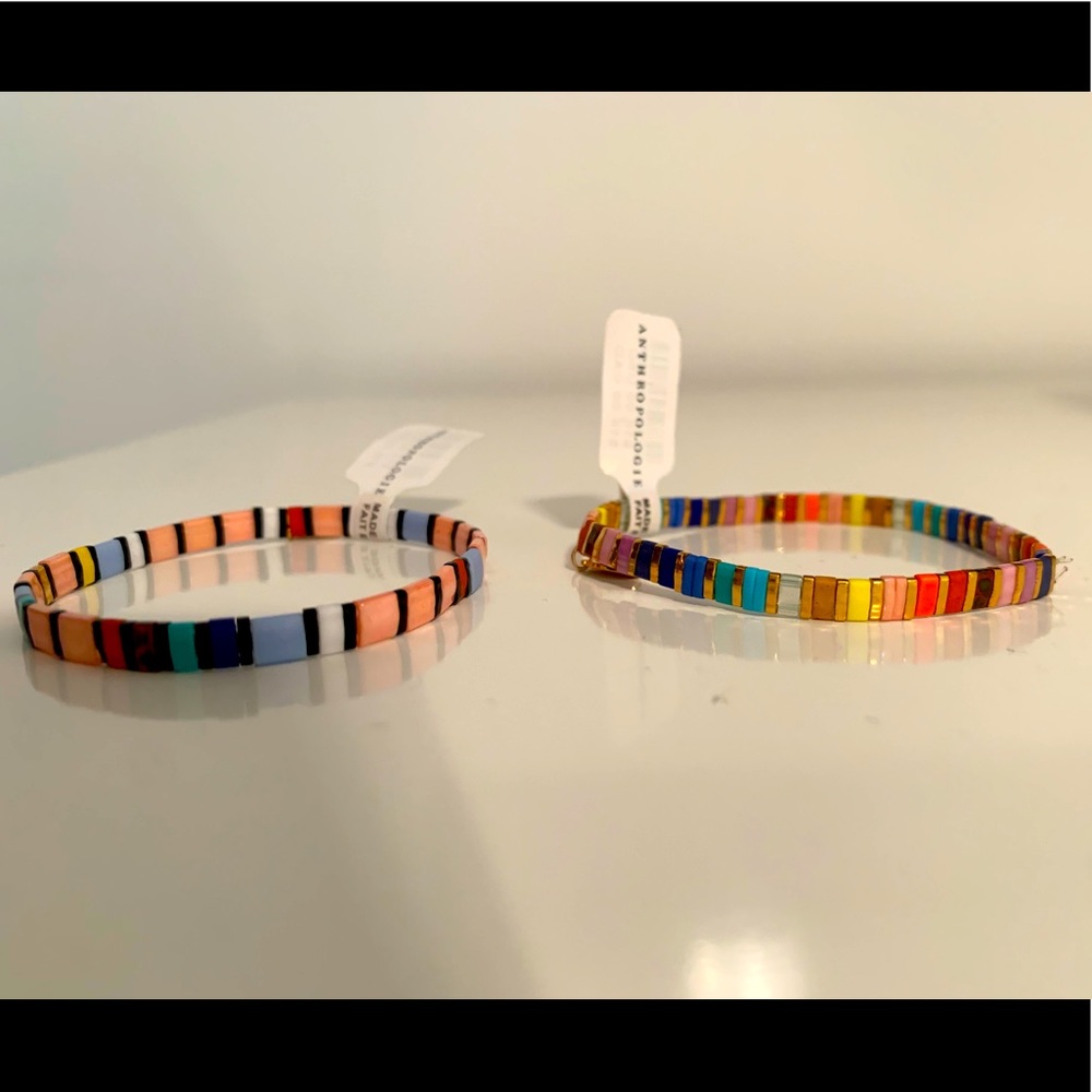 Anthropologie multicolored bracelets (2)